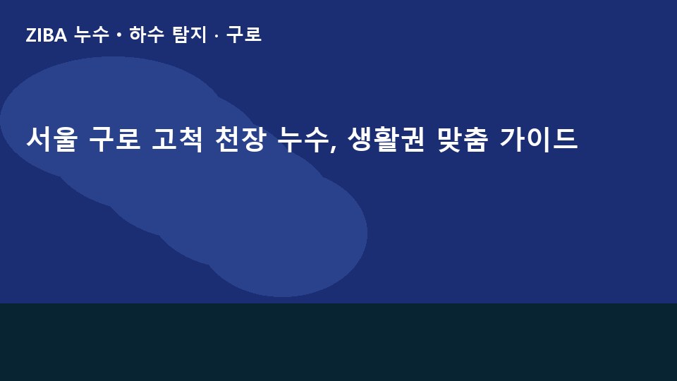 서울 구로 고척 천장 누수, 생활권 맞춤 가이드